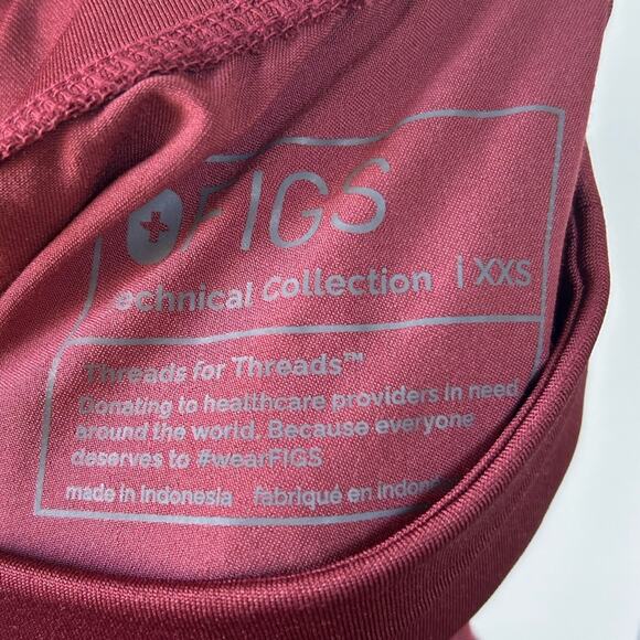 Figs High Waisted Zamora Jogger Scrub Pants in Cherry Red Size XXS NWT - Picture 5 of 5